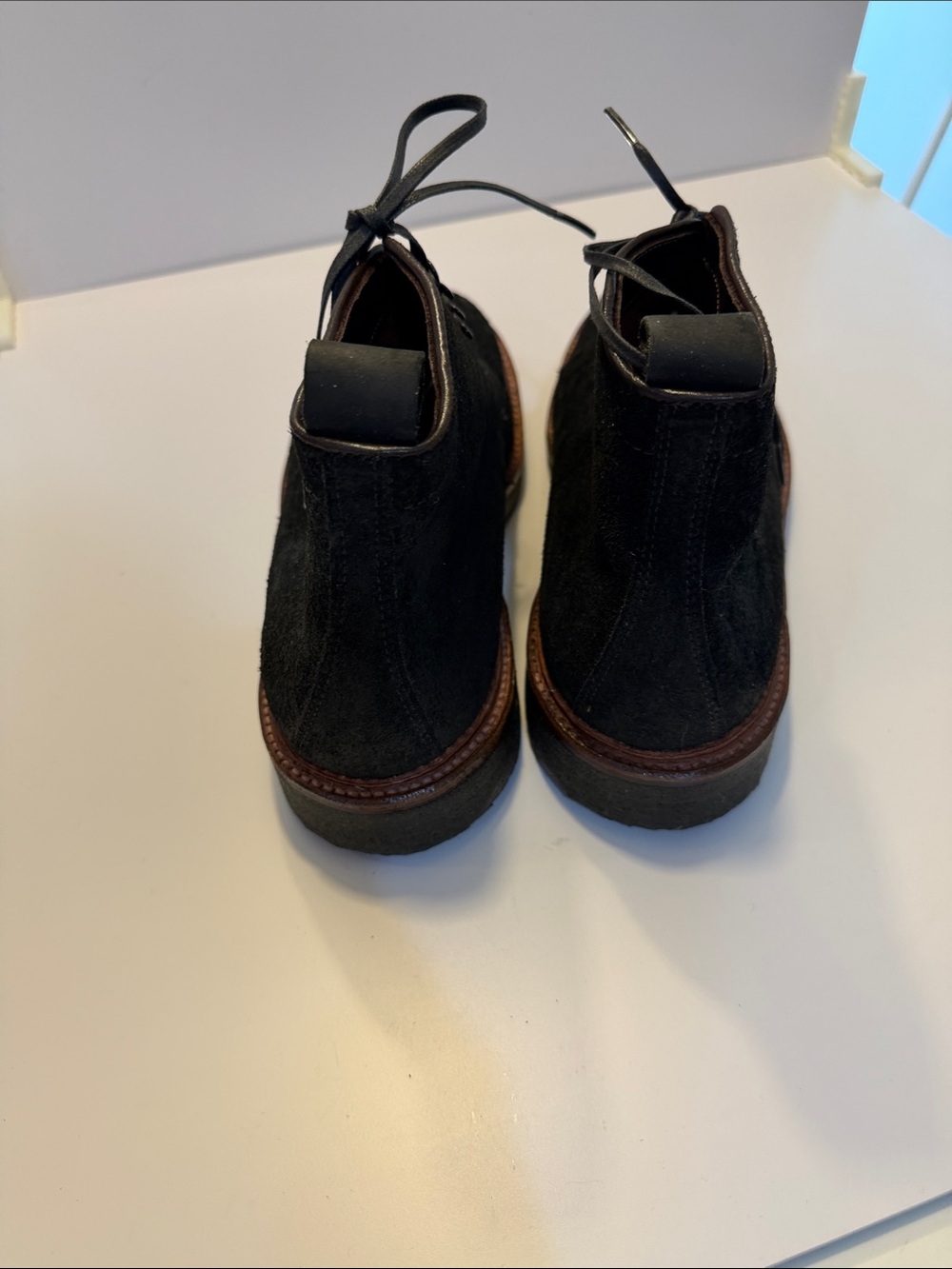 Todd Snyder Alden  Black Suede Lace-Up Chukka Boots Sz 9.  New. Tub7 - Picture 4 of 7